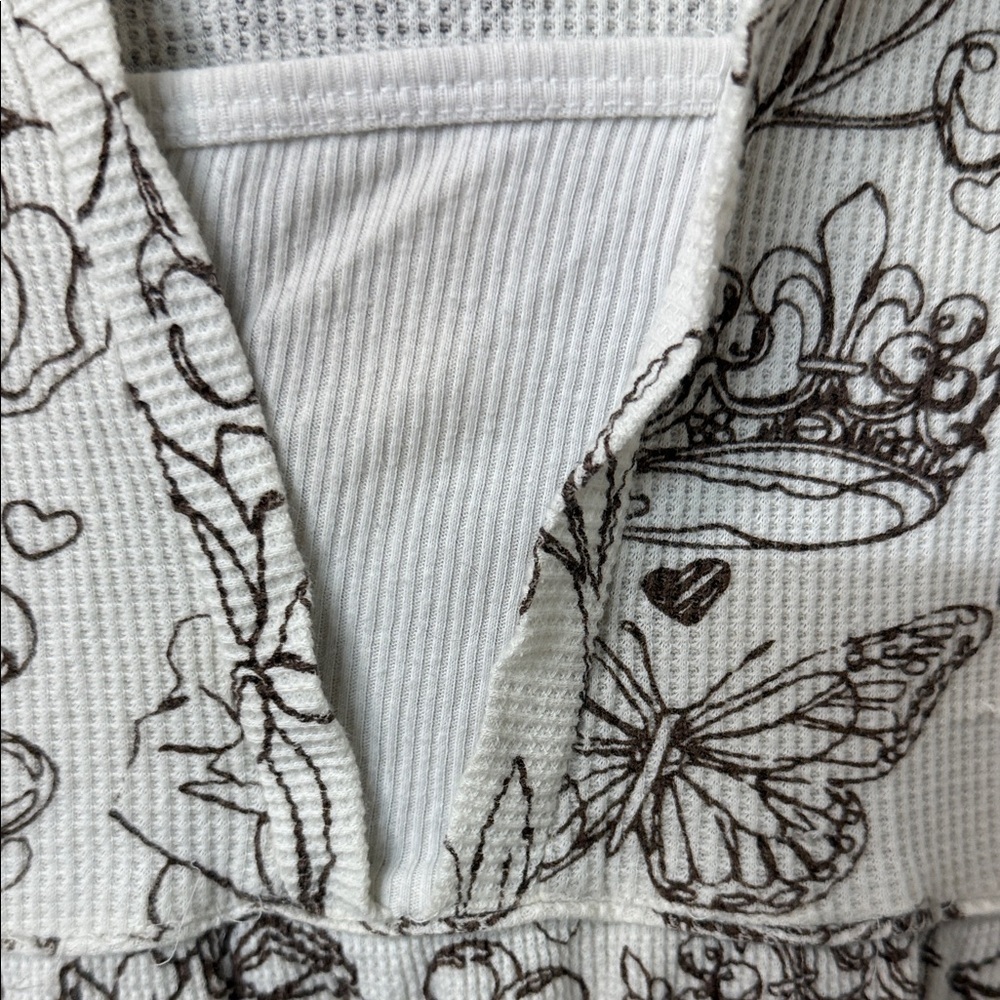 Floral Patterned Women's Hoodie long sleeve - Picture 2 of 5